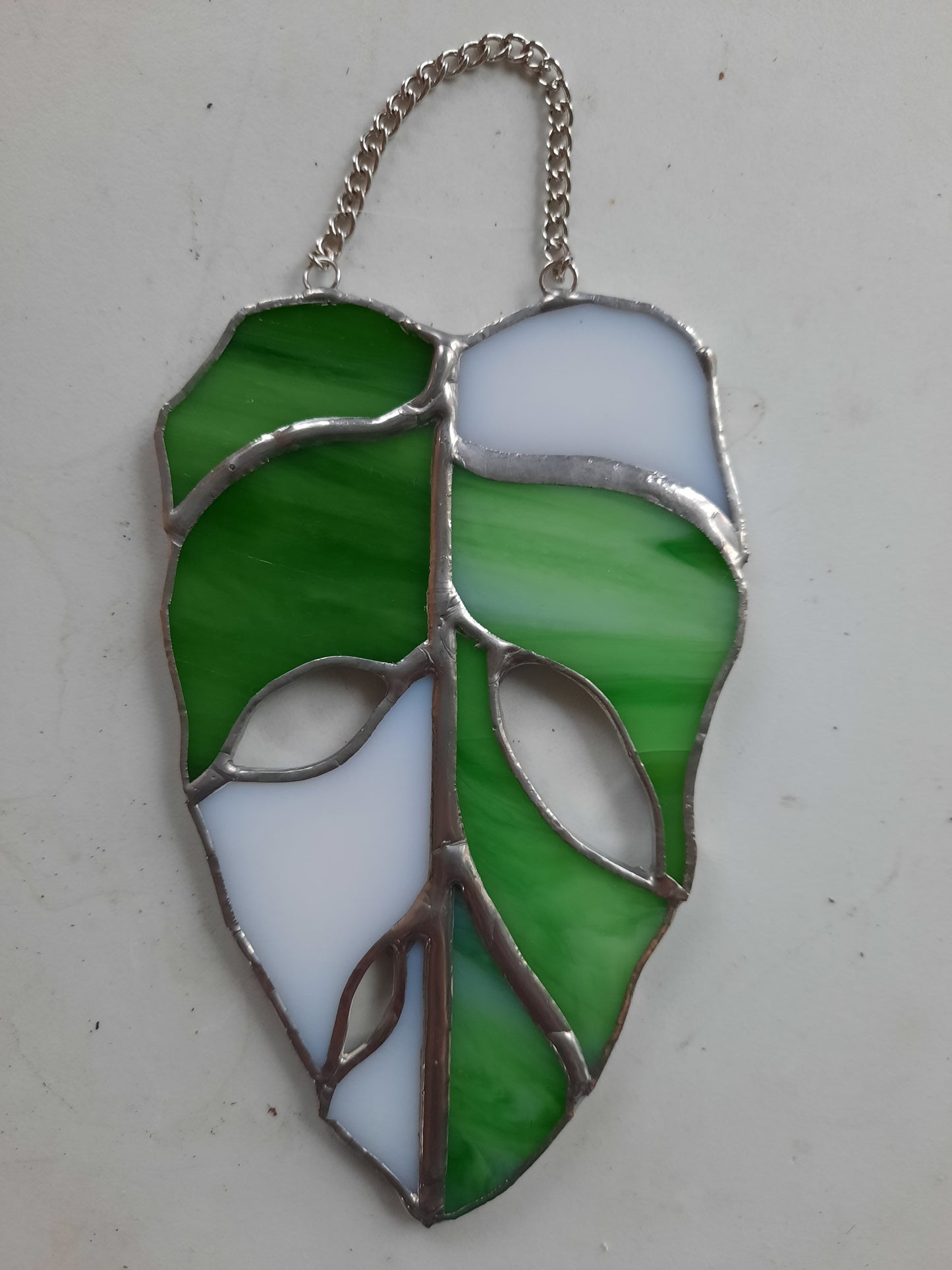 Swiss Cheese Leaf Suncatchers